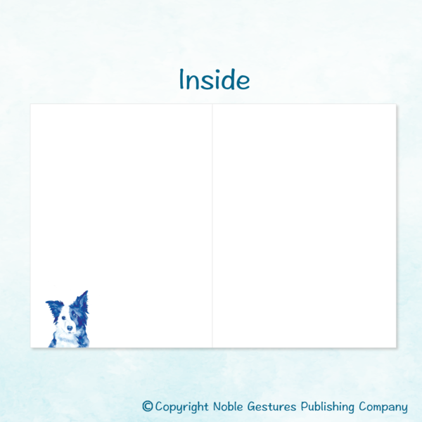 Blue Collie Note Card Inside
