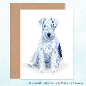 Blue Terrier Note Card Front