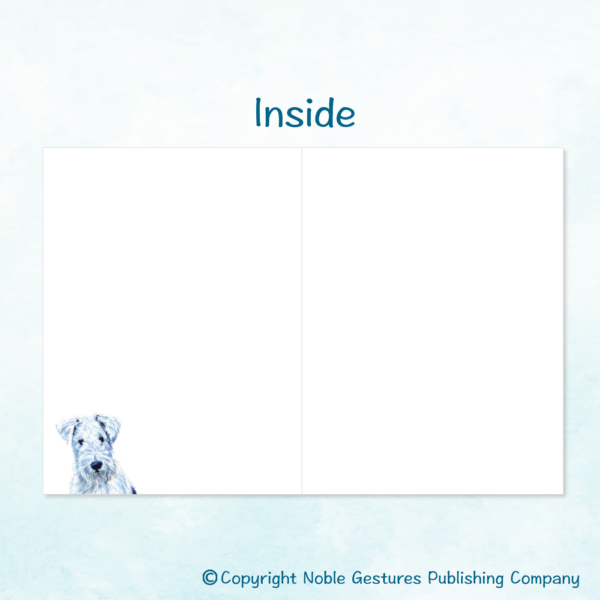 Blue Terrier Note Card Inside