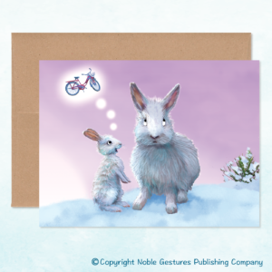 Holiday Bunnies Note Card Front