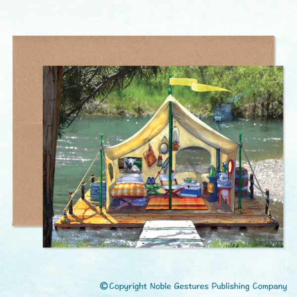 River Raft Note Card Front
