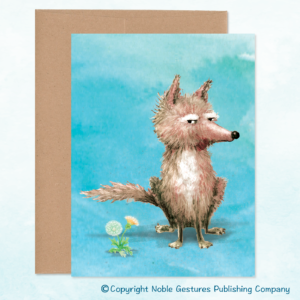 Sly Coyote Note Card Front