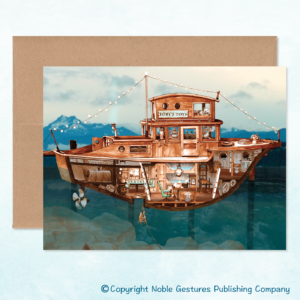 Boat Note Card Front