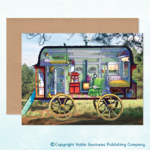 Wagon Note Card Front